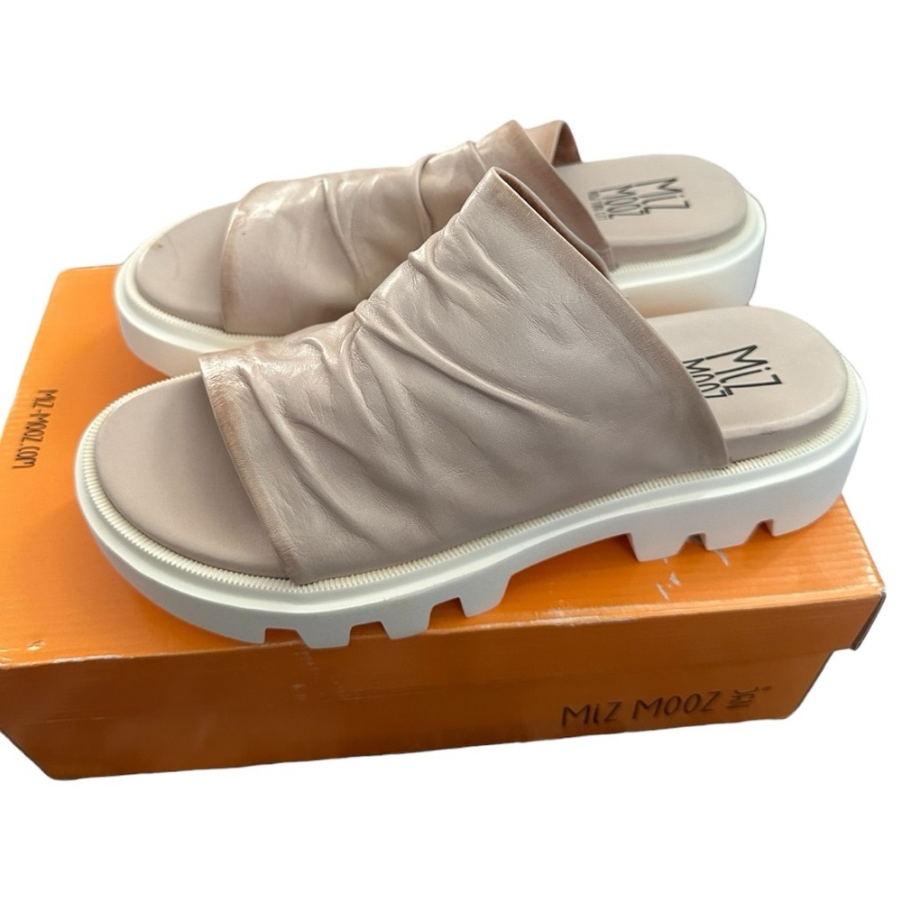 Miz Mooz Women's Cream Mules with White Soles